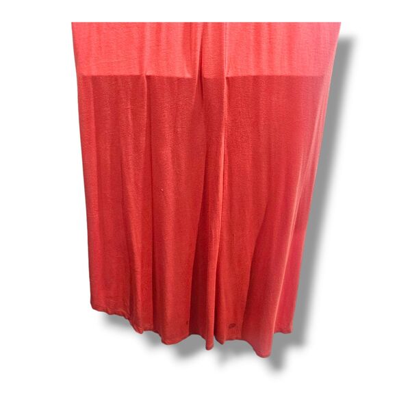 Charming Charlie Dress Small Red Chevron Bow Racerback High Low Midi Tank Top - Picture 7 of 14